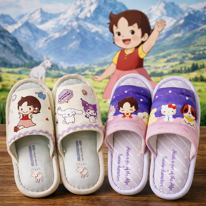 Heidi x Sanrio Characters Slippers