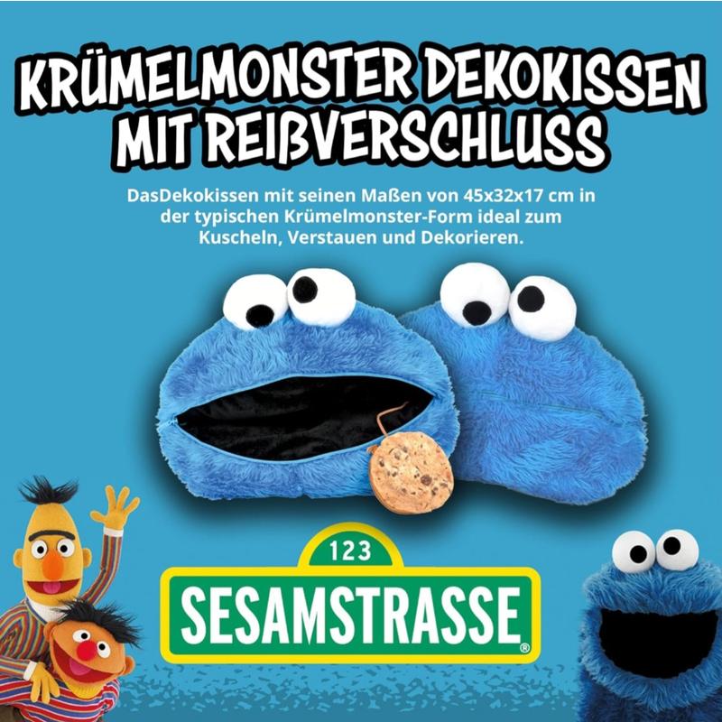 Cookies monster 3D cushion with pouch